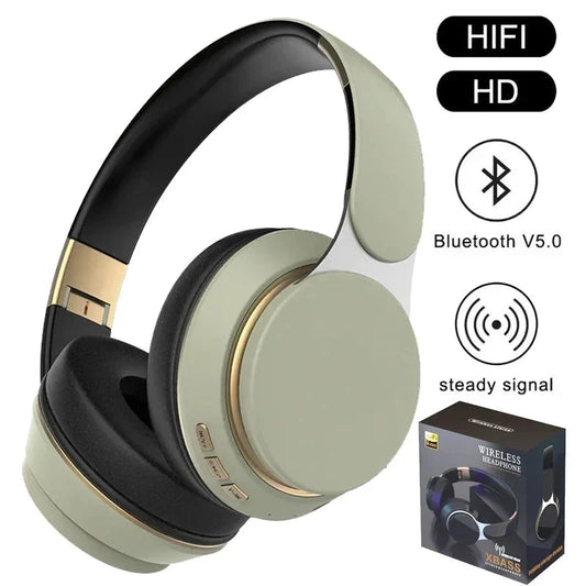 07S Wireless Headphones Foldable Adjustable Stereo Gaming Earphone Bluetooth+TF Play+3.5mm AUX 3 Modes HIFI Heavy Bass Headsets