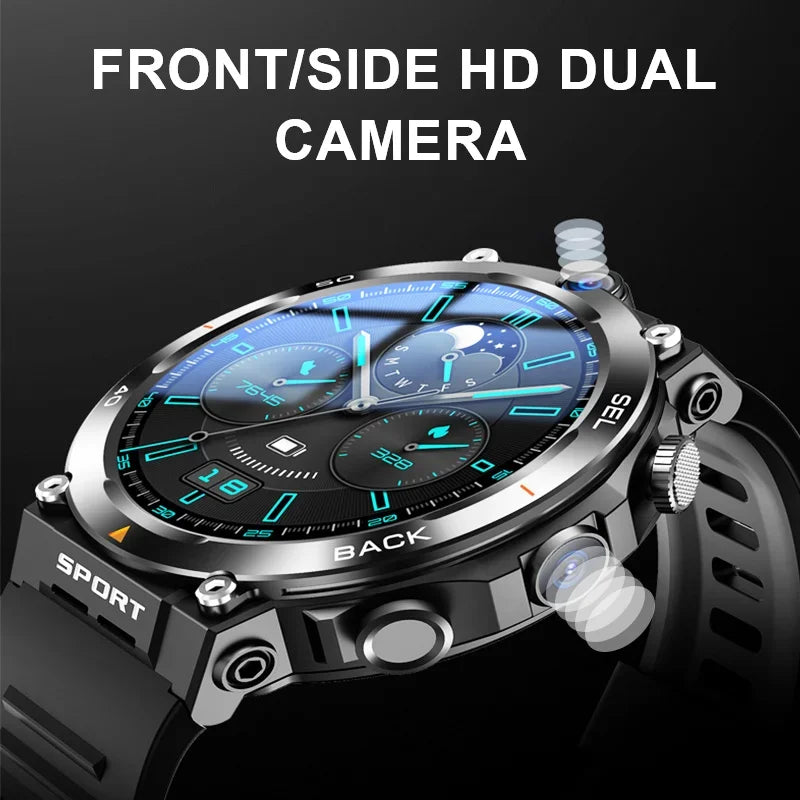 1.39-inch 4G Network SIM Card Smart Watch Dual Camera GPS Wifi NFC Rugged 64G-ROM Google Play IP67 Android