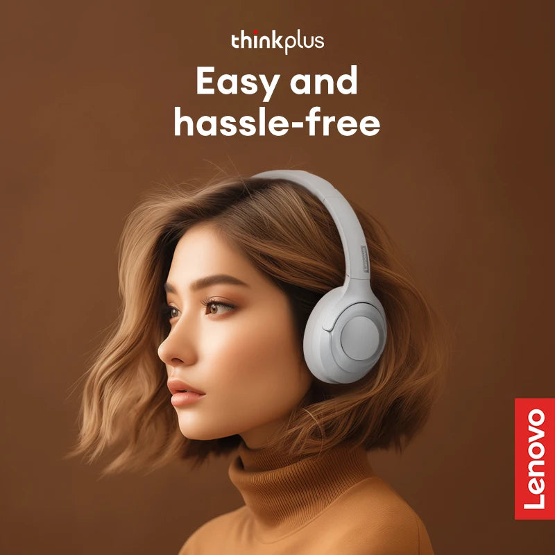 100% Original New Lenovo TH54 Wireless Bluetooth 5.4 Headphones Stereo Earbuds Noise Reduction Over Ear Gaming Headset With Mic