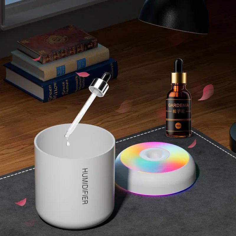 180ML Mini Air Humidifier USB Electric Aroma Diffuser Essential Oil Purifier Aromatherapy Mist Maker Lights