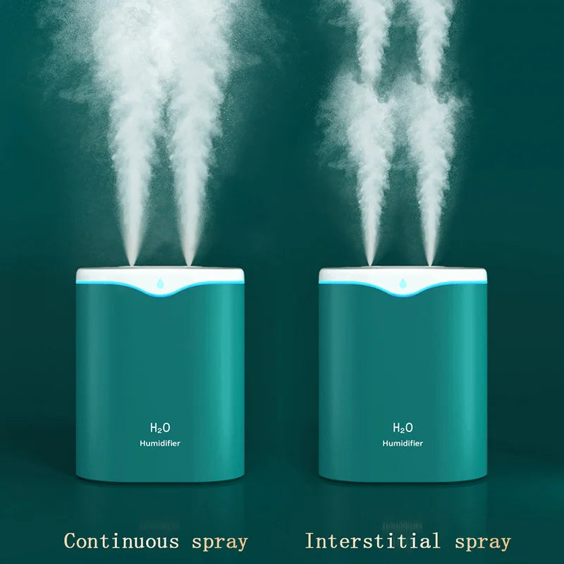 2000ML USB Air Humidifier Double Spray Port Essential Oil Aromatherapy Humification