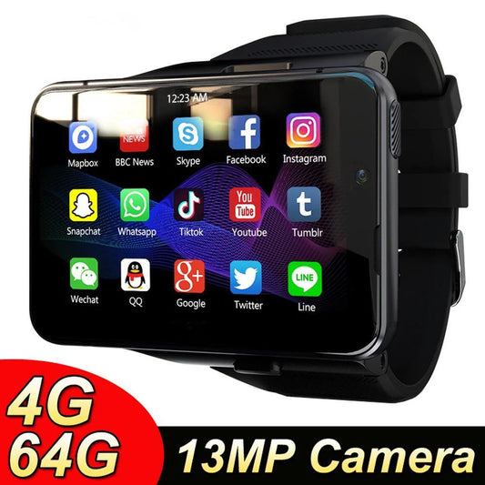 4G Smart Watch Detachable SIM Card 4GB RAM 64GB ROM 2300mAh Big Screen 2.88'' Dual Cameras Wi-Fi GPS Sports Smartwatch