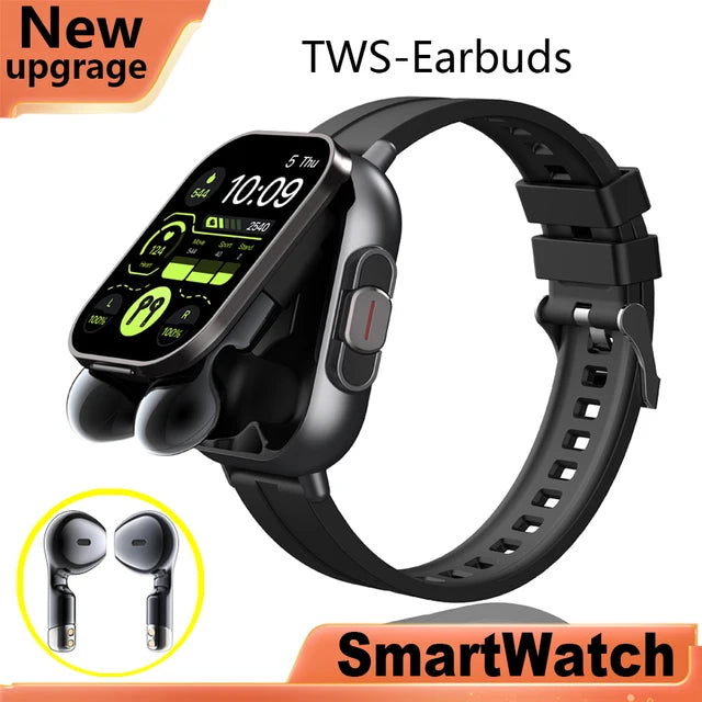 Headset Smart Watch TWS Two In One Wireless Bluetooth Dual Headset Call Health Blood Pressure Sport BT Music Smartwatch