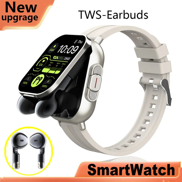 Headset Smart Watch TWS Two In One Wireless Bluetooth Dual Headset Call Health Blood Pressure Sport BT Music Smartwatch