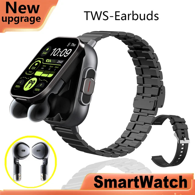 Headset Smart Watch TWS Two In One Wireless Bluetooth Dual Headset Call Health Blood Pressure Sport BT Music Smartwatch