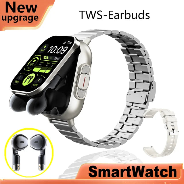 Headset Smart Watch TWS Two In One Wireless Bluetooth Dual Headset Call Health Blood Pressure Sport BT Music Smartwatch