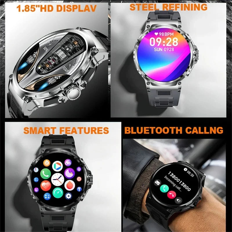 1.85 Inch HD Bluetooth Call Sports Fitness Tracker  710mAh Smartwatch