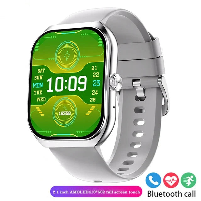 2.1-inch UHD Bluetooth Calling Smartwatch Watch 220mah battery capacity waterproof for Android iOS