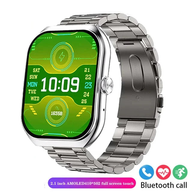 2.1-inch UHD Bluetooth Calling Smartwatch Watch 220mah battery capacity waterproof for Android iOS