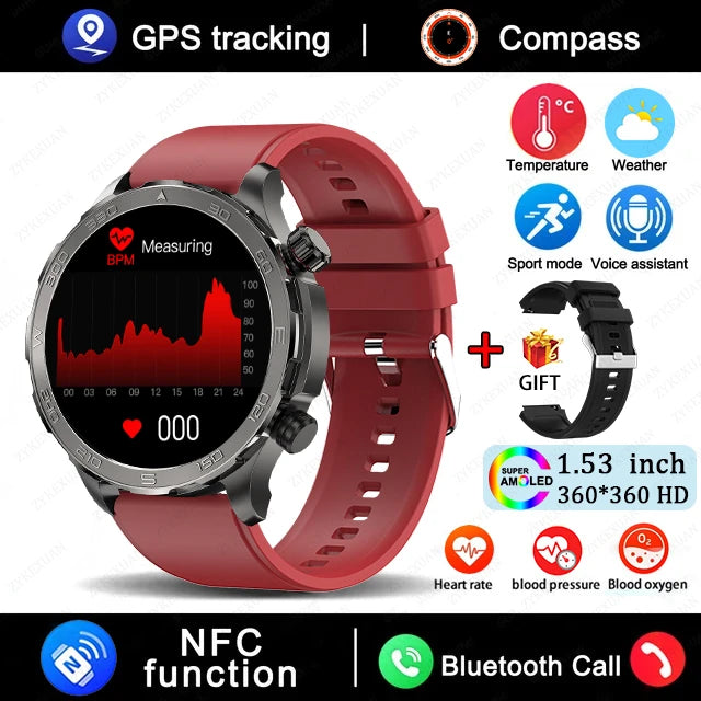 Bluetooth Large Screen NFC IP68 Waterproof GPS Sports Smart Watch