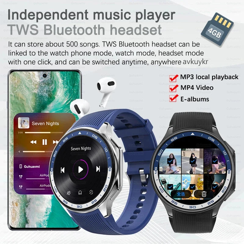 X Smart Watch 4G Memory Music Video Bluetooth Call IP68 Waterproof Smartwatch