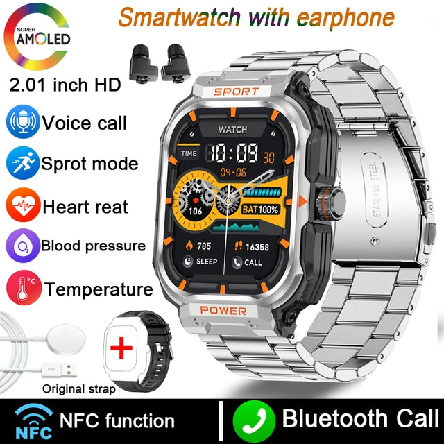 Smart Watch With Earbuds TWS Bluetooth 2 in 1 Earphone Sports Watch