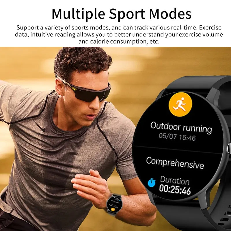 Smart Watch Women Men Full Touch Screen Bluetooth 5.2 Call Waterproof Watches Sports Fitness Tracker