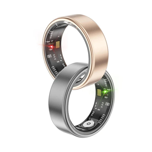 Aluminum Alloy Smart Ring Blood Oxygen Heart Rate Sleep Health Monitoring Waterproof Sports Modes