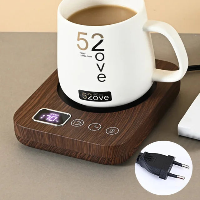 220V/110V Mug Warmer Milk Heating Pad Coffee Cup Coasters Smart Electric Beverage Warmer Insulat 3 Gear Adjustable Office Home