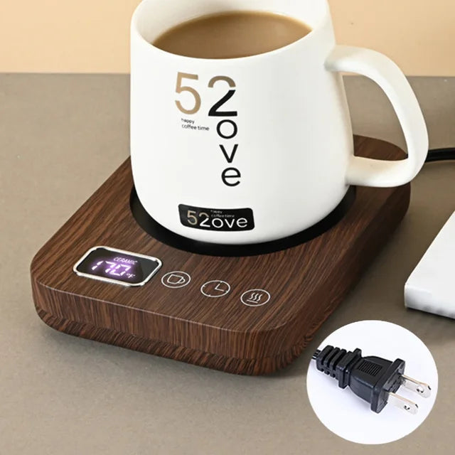 220V/110V Mug Warmer Milk Heating Pad Coffee Cup Coasters Smart Electric Beverage Warmer Insulat 3 Gear Adjustable Office Home