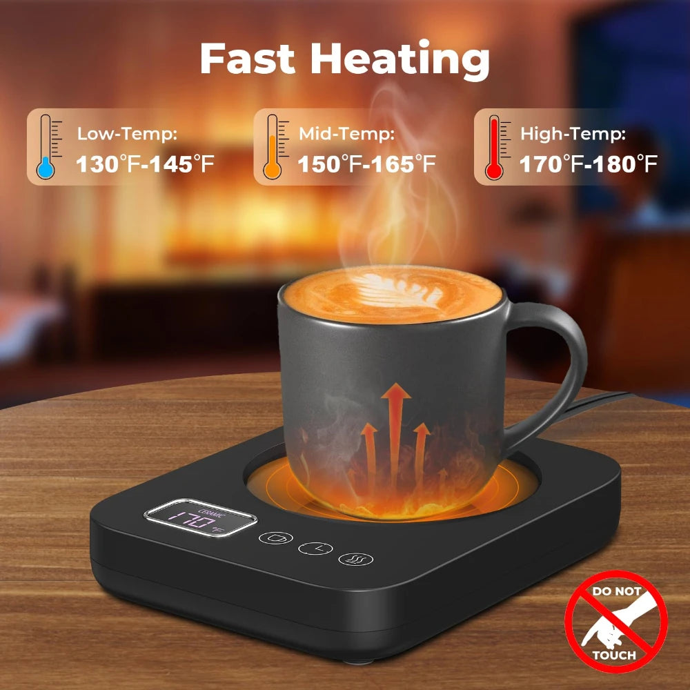 220V/110V Mug Warmer Milk Heating Pad Coffee Cup Coasters Smart Electric Beverage Warmer Insulat 3 Gear Adjustable Office Home