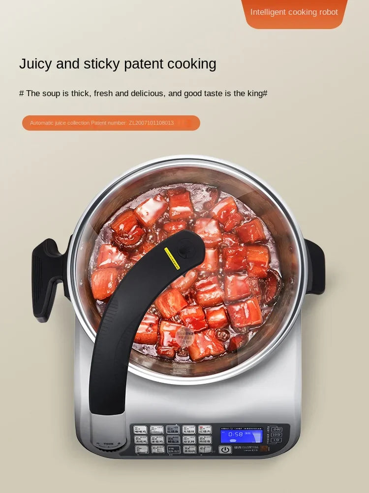 Smart Cooking Pot  Automatic Stir Fry Machine with Non-Stick Coating | Multifunctional Appliance for Home Kitchen