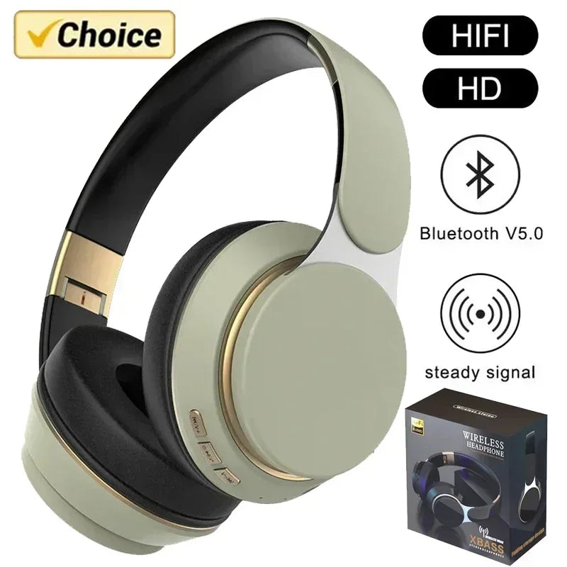 3 Modes HIFI Heavy Bass Headsets 07S Wireless Bluetooth+TF Play+3.5mm AUX Headphones Foldable Adjustable Stereo Gaming Earphone