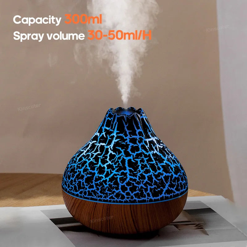 Volcano Air Humidifier Desktop Electric USB Humidificadore Water Mist Diffuser Purifier Air Freshener With 7 Colors Night