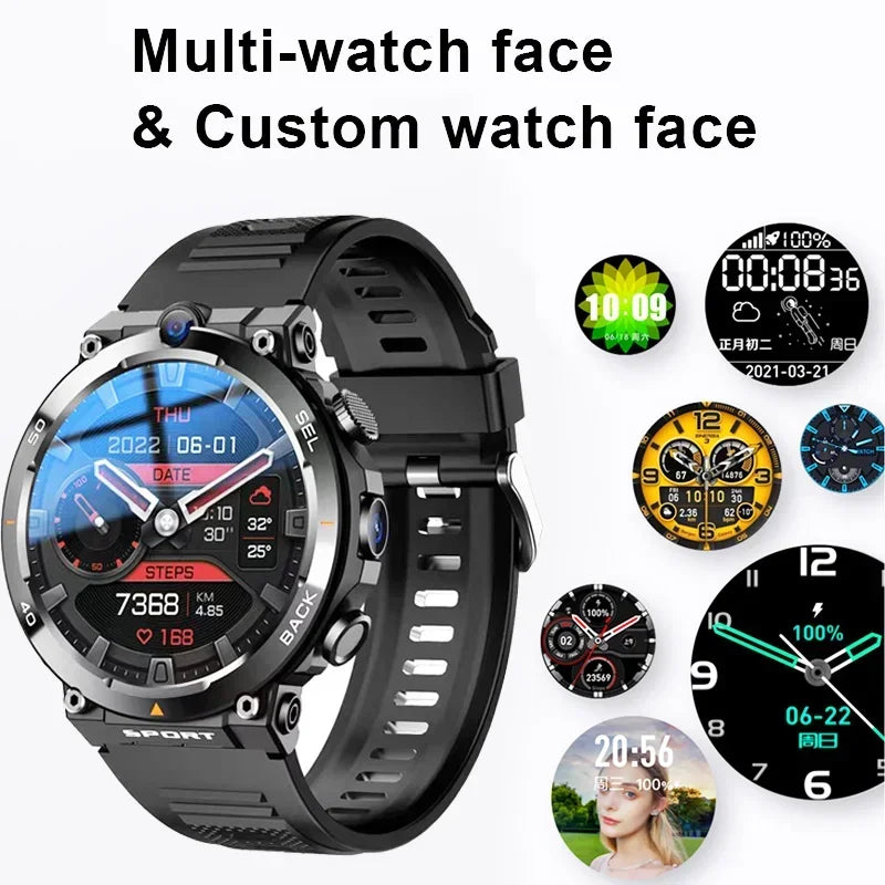 4G LTE Smartwatch 1.39" GPS Dual Camera Wifi SIM NFC Rugged 16G-ROM Google Play APP Download Men Women Android Smart Watch 2024