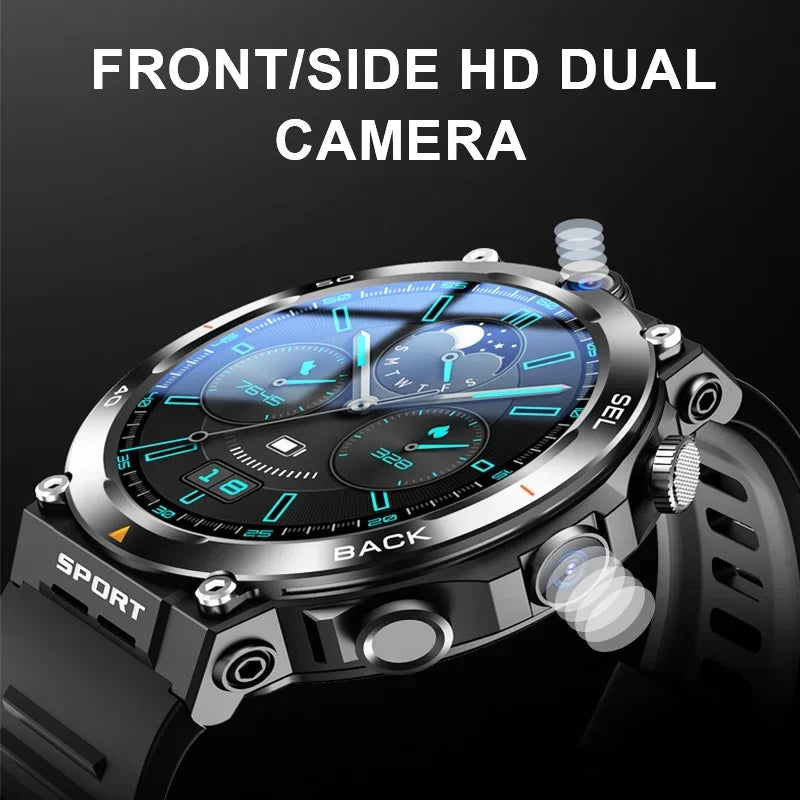 4G LTE Smartwatch 1.39" GPS Dual Camera Wifi SIM NFC Rugged 16G-ROM Google Play APP Download Men Women Android Smart Watch 2024