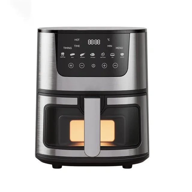 7L Electric Air Fryer Smart Multi-function Hot Convection Oven Deep Fryer Without Oil LED Touch Control 1400W Visible Window