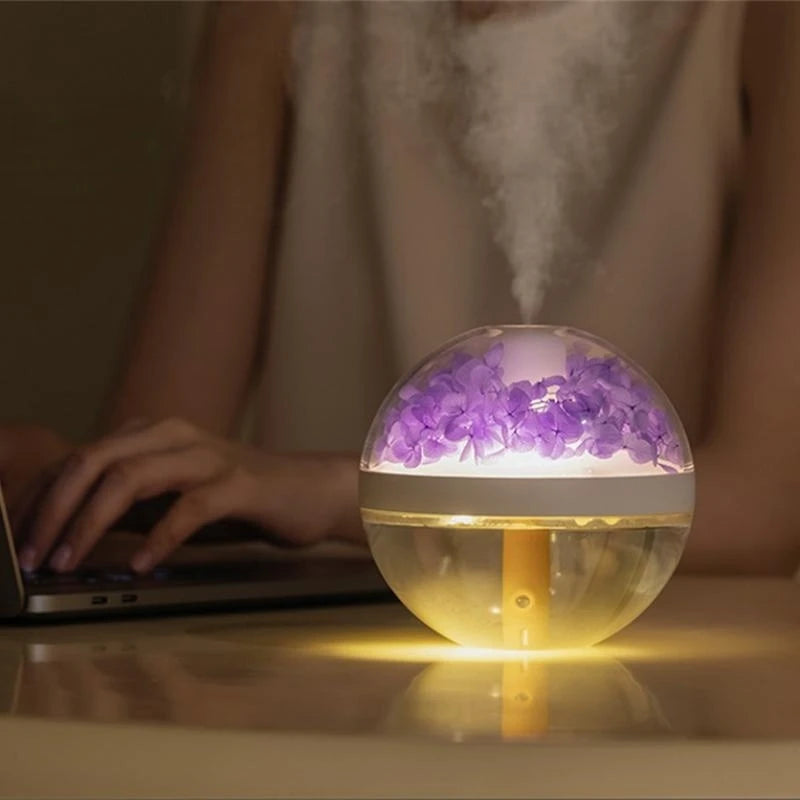 800mAh USB Rechargeable Battery Air Humidifier Eternal Flower Portable Mist Sprayer Aroma Diffuser Home Mini Humidifier