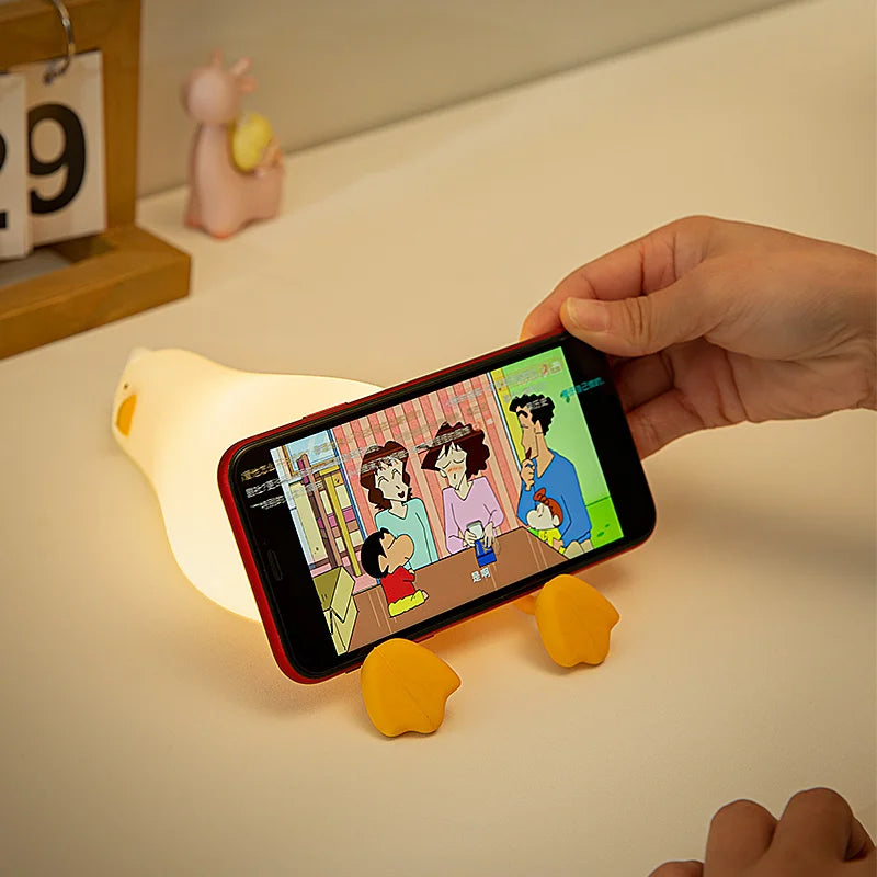 Duck Nightlights Led Night Light Duckling Rechargeable Lamp USB Cartoon Silicone