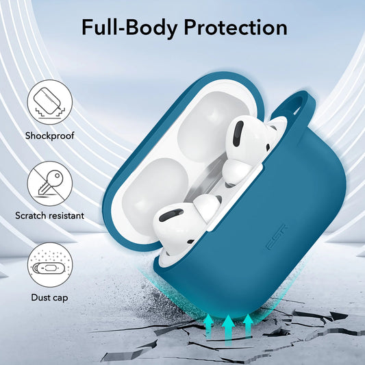 ESR for AirPods Pro 2 Protective Case with Keychain Silicone Cover for AirPods Pro 2019/2022/2023 Earphone