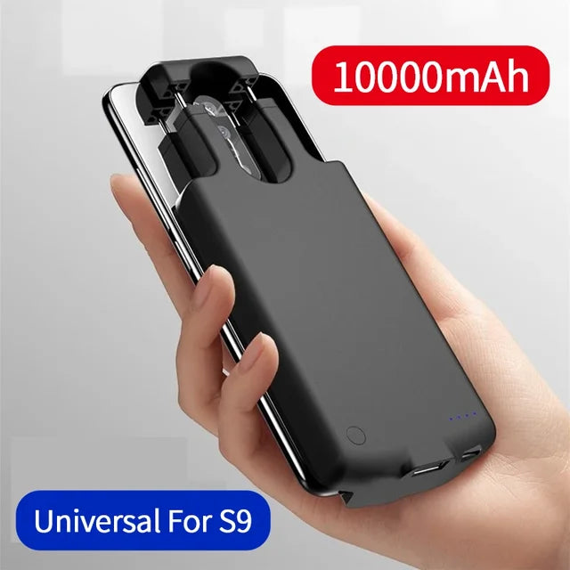 External Battery Charger Pack Case for Samsung S 8 9 10 Plus 20 21 22 23 Ultra Charing Case for Note 8 9 10 20 Power Bank