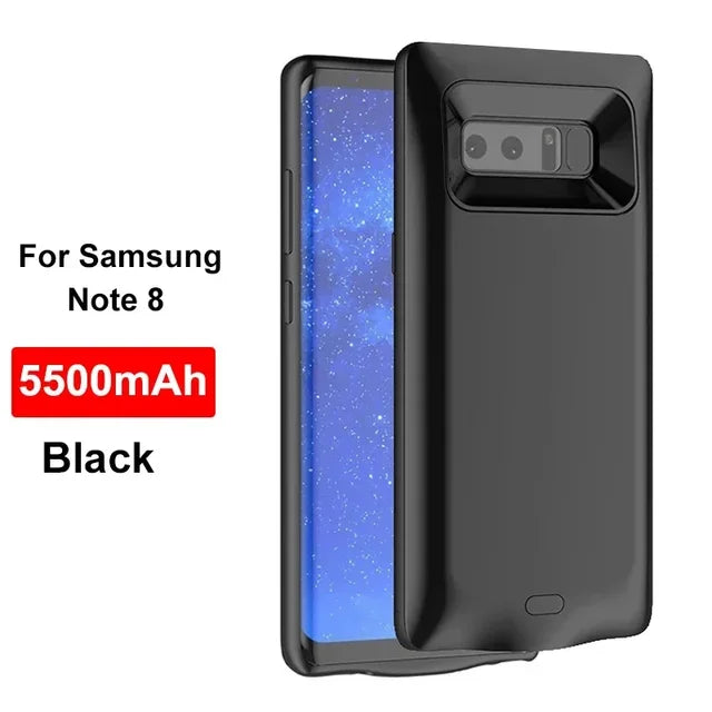 External Battery Charger Pack Case for Samsung S 8 9 10 Plus 20 21 22 23 Ultra Charing Case for Note 8 9 10 20 Power Bank