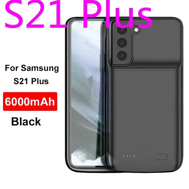 External Battery Charger Pack Case for Samsung S 8 9 10 Plus 20 21 22 23 Ultra Charing Case for Note 8 9 10 20 Power Bank