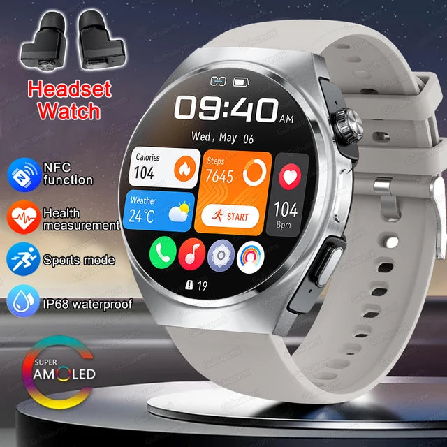 2 in 1 Smart Watch With Earbuds Smartwatch TWS Bluetooth Earphone Sports Watch