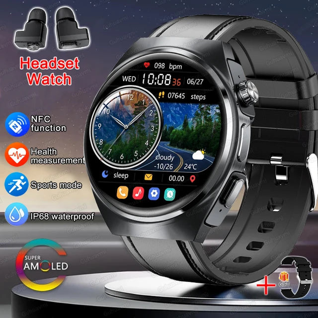 2 in 1 Smart Watch With Earbuds Smartwatch TWS Bluetooth Earphone Sports Watch