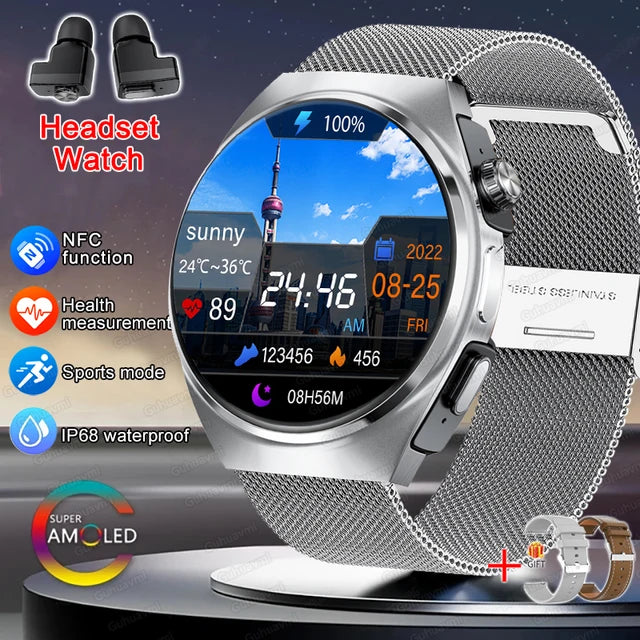 2 in 1 Smart Watch With Earbuds Smartwatch TWS Bluetooth Earphone Sports Watch