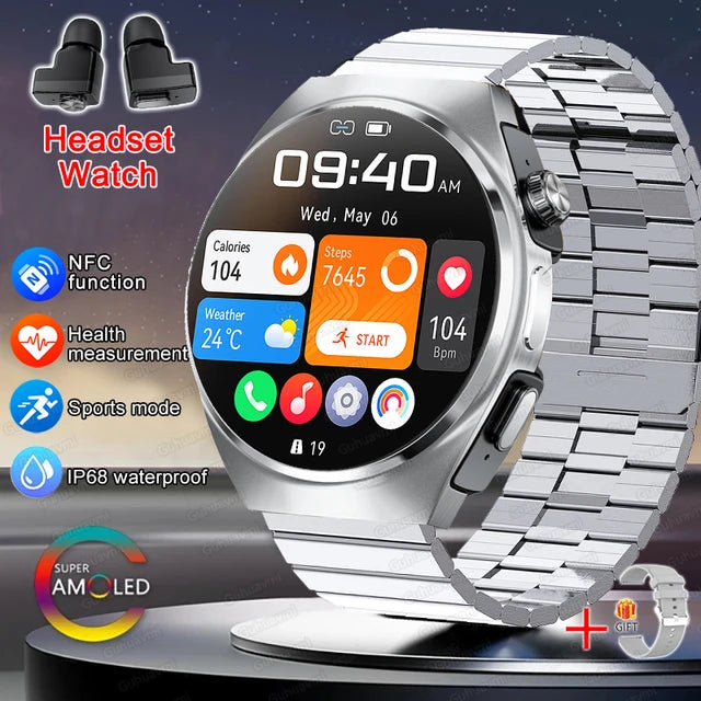 2 in 1 Smart Watch With Earbuds Smartwatch TWS Bluetooth Earphone Sports Watch