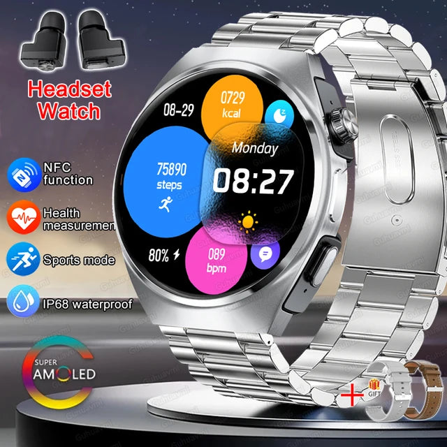 2 in 1 Smart Watch With Earbuds Smartwatch TWS Bluetooth Earphone Sports Watch