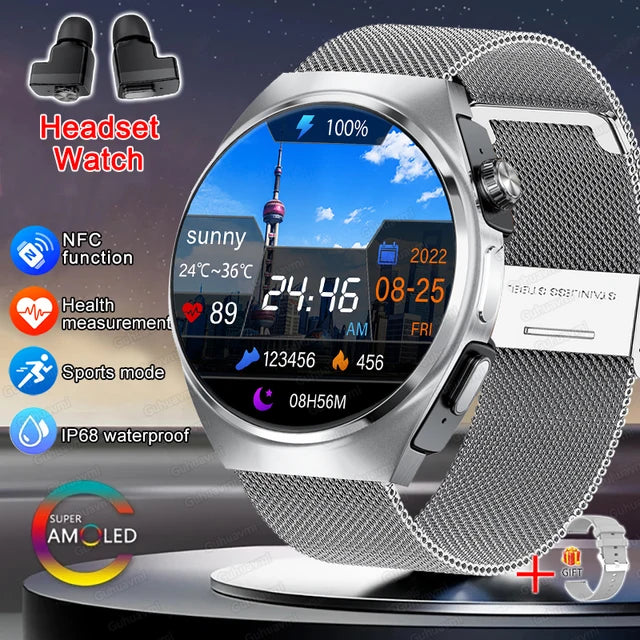 2 in 1 Smart Watch With Earbuds Smartwatch TWS Bluetooth Earphone Sports Watch