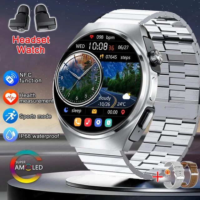 2 in 1 Smart Watch With Earbuds Smartwatch TWS Bluetooth Earphone Sports Watch