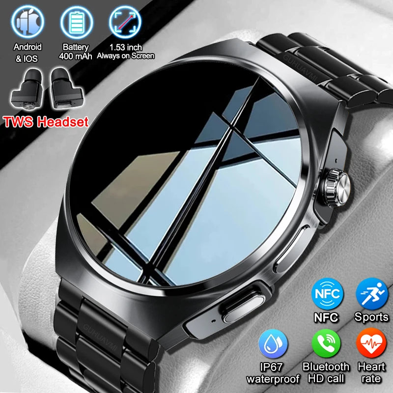 2 in 1 Smart Watch With Earbuds Smartwatch TWS Bluetooth Earphone Sports Watch