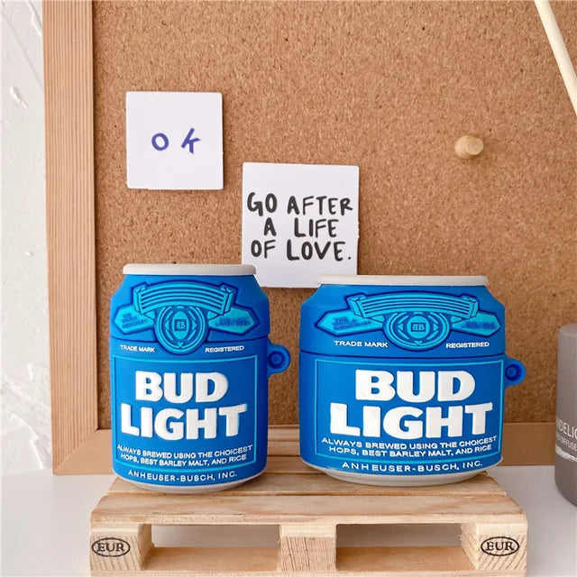 Bud Light Beer Wine Cover For Airpods Pro 2 Case 2022,Soft Silicone Earphone Protective Cover For Airpods 3 Case For Men