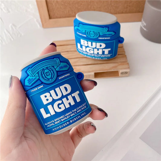 Bud Light Beer Wine Cover For Airpods Pro 2 Case 2022,Soft Silicone Earphone Protective Cover For Airpods 3 Case For Men