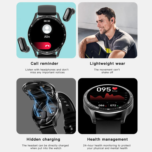 X7 Headset Smart Watch TWS Two In One Wireless Bluetooth Dual Headset  Smartwatch