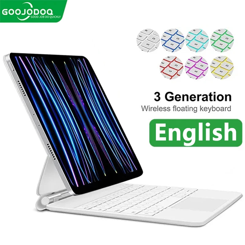 Magic Keyboard for iPad Pro 11 2024  Air 4 Air 5 Air 6 for iPad 12.9 10th Generation 6th 5th 4th 3rd Gen Cover Case