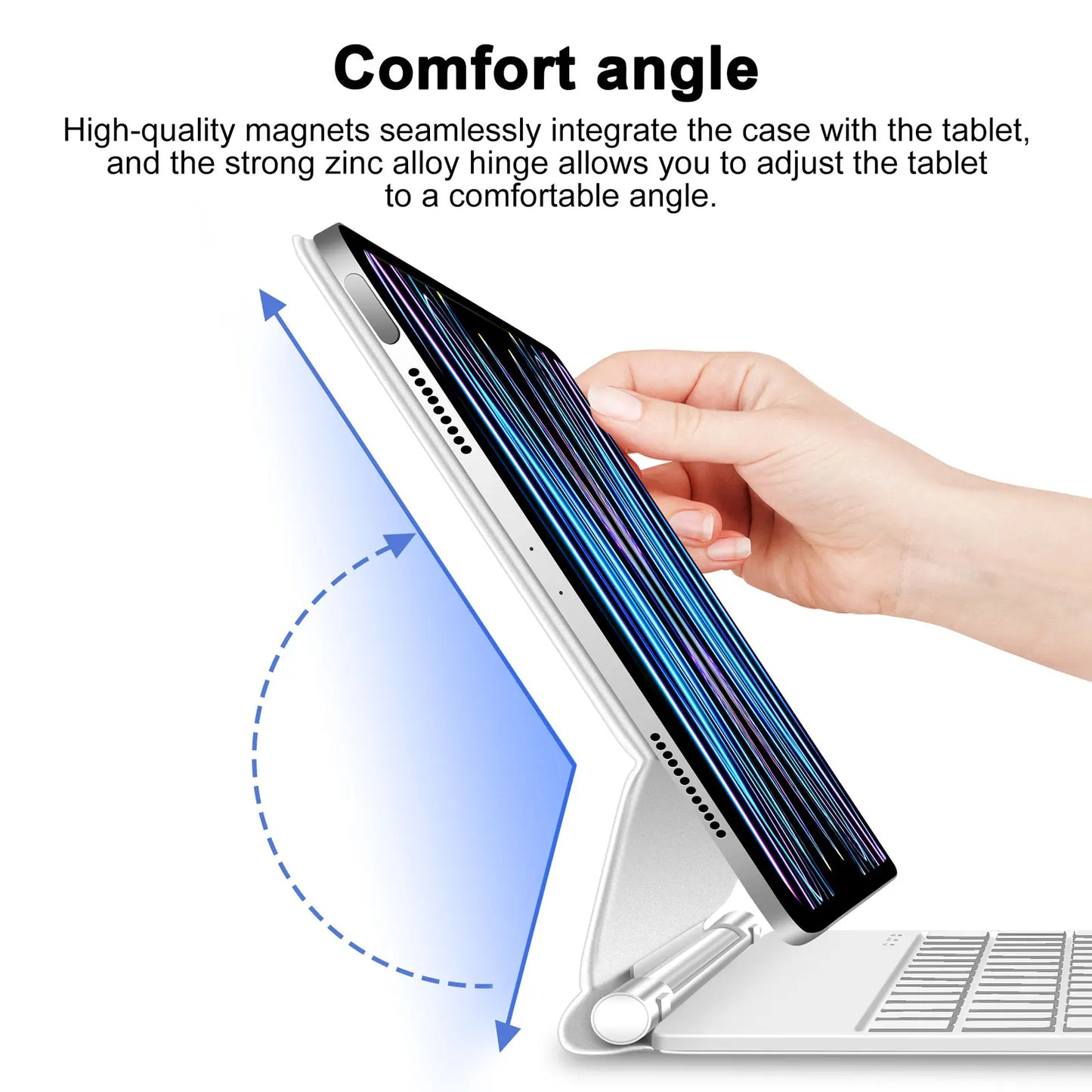 Magic Keyboard for iPad Pro 11 2024  Air 4 Air 5 Air 6 for iPad 12.9 10th Generation 6th 5th 4th 3rd Gen Cover Case