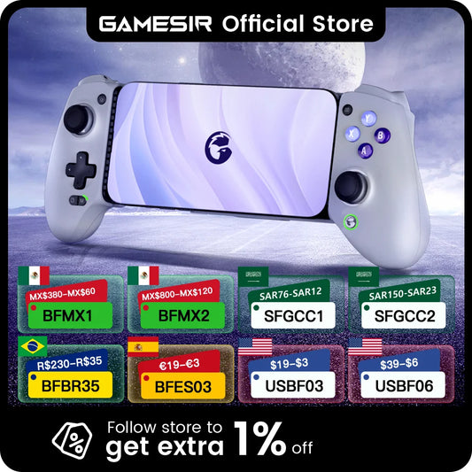 GameSir G8 Mobile Phone Gamepad Hall Effect Game Controller for iPhone 15 Android Cellphone Cloud Gaming Xbox Game Pass STADIA