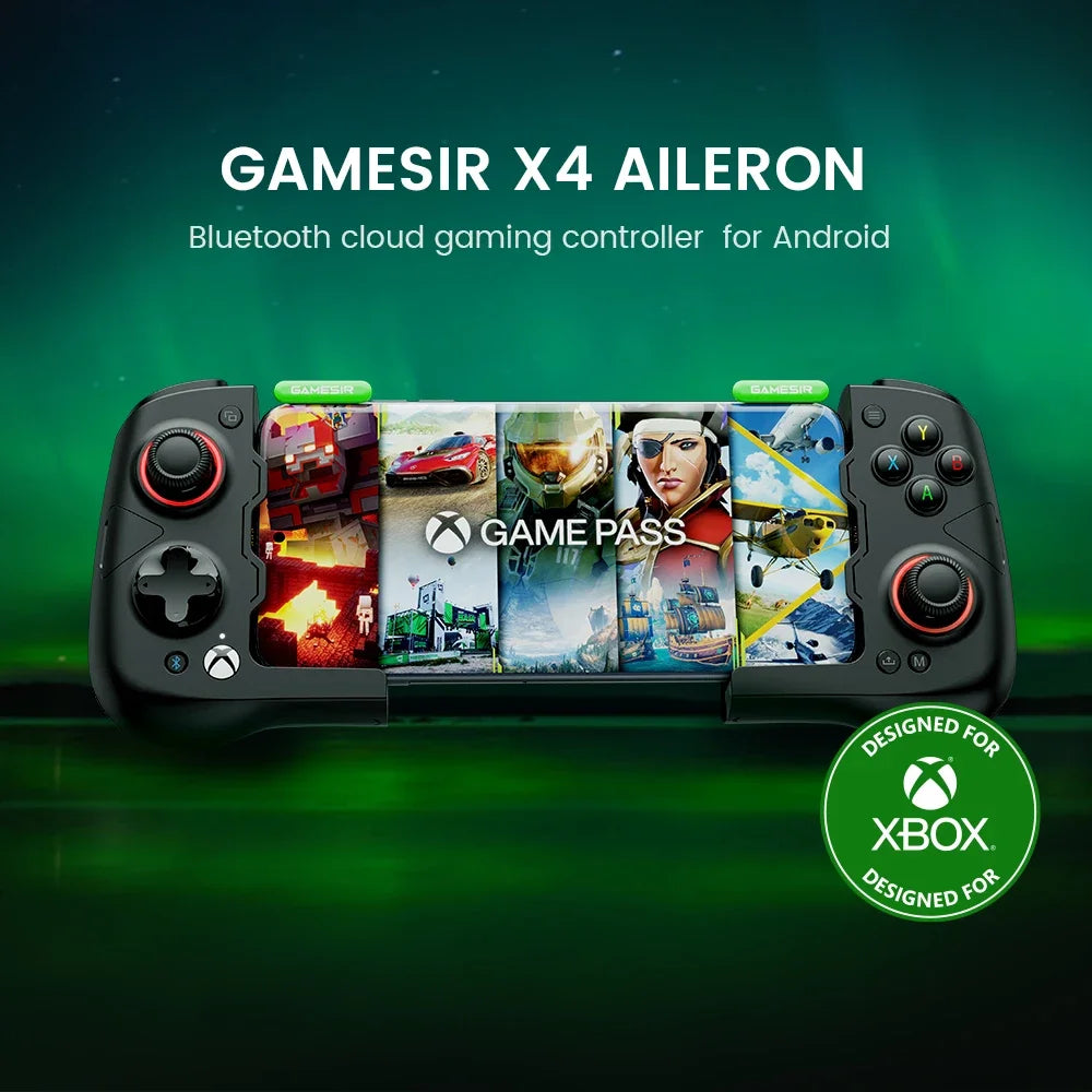 ﻿ GameSir X4 Aileron Bluetooth Mobile Phone Gamepad Xbox Authorization Gaming Controller with Hall Effect, Smartphone Controller