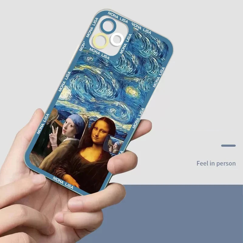 Great Art Aesthetic David Mona Lisa Clear Phone Case For iPhone 15 14 13 12 11 Pro Max Mini XS X XR SE 2020 7 8 Plus Soft Cover