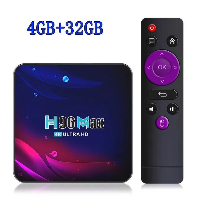 H96 Max V11 Smart TV BOX Android 11 4GB RAM Rockchip 3318 4K Google 3D Video BT4.0 4K Media Player Set Top Box